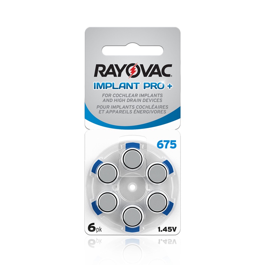  -    ZA675 (PR44), RAYOVAC IMPLANT PRO+,  6 