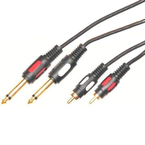   2 Jack(6.3 mm)   -> 2 RCA , 3.0 