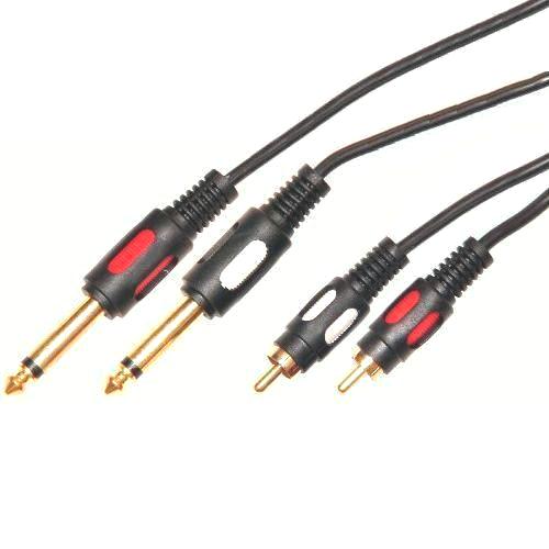   2 Jack(6.3 mm)   -> 2 RCA , 1.5 