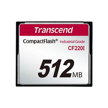 Карта памяти CompactFlash 512.0 Мб, TRANSCEND 220x INDUSTRIAL (промышленная)