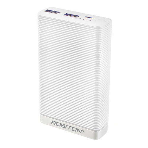 Внешний USB аккумулятор (PowerBank) ROBITON Li7.8-W 7800 mAh для портативной техники, белый