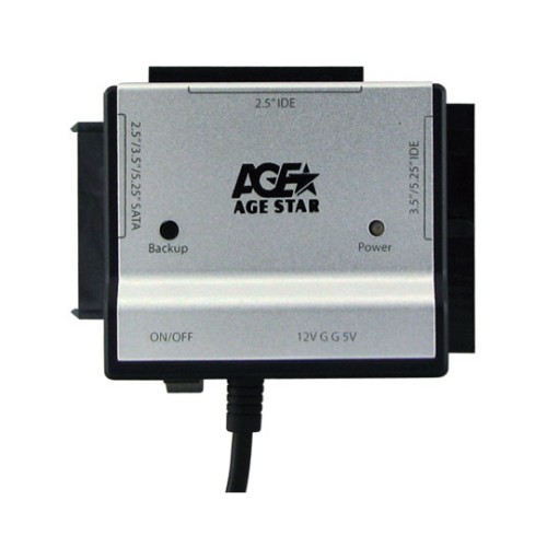  USB 2.0 to SATA & IDE HDD/DVD AgeStar FUBCA,   5/12