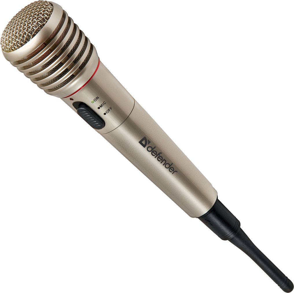 Микрофон вокальный , беспроводной, дальность 15м, Defender Mic-140 Микрофон вокальный , беспроводной, дальность 15м, Defender Mic-140
