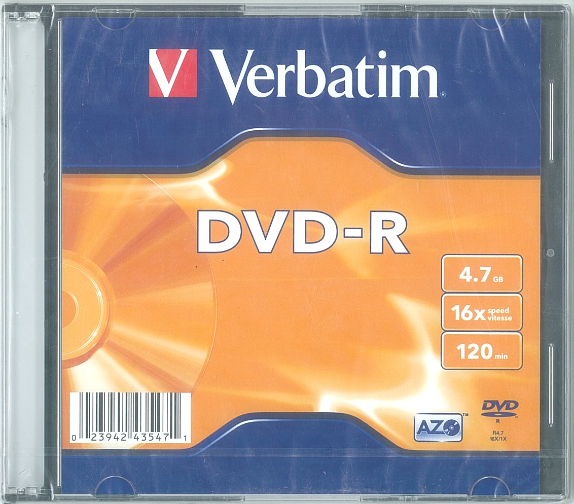 DVD-R  16 Verbatim 4.7 ,SlimBox