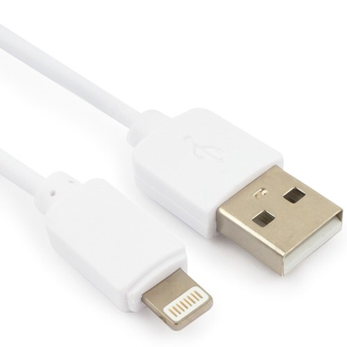 Кабель для Apple iPad, iPhone 8-pin (Lightning) -> USB, 0.5 м, белый
