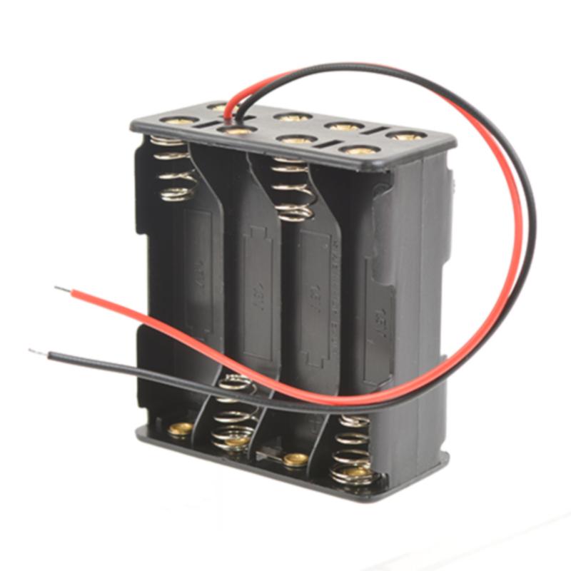 Батарейный отсек для батарей и аккумуляторов типа AAA на 8 шт c проводами