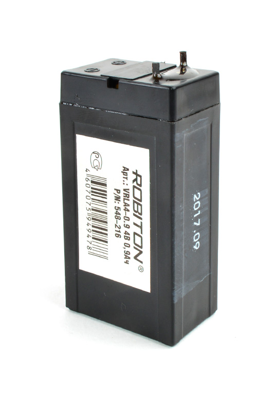 Аккумулятор свинцово-кислотный ROBITON VRLA4-0.9 , 4В 0.9 Aч