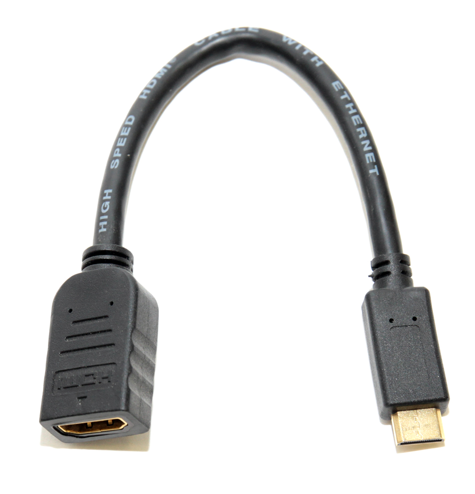 - HDMI-f () - miniHDMI-m (), 0,15