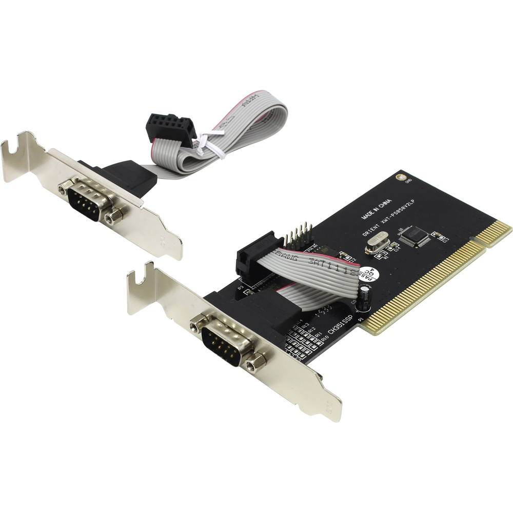 PCI контроллер 2 x RS232 (COM порт),  ORIENT XWT-PS050V2LP  низкопрофильный
