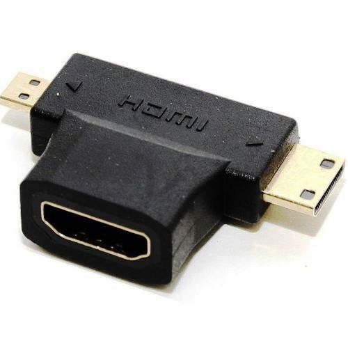 Адаптер переходник HDMI-f на miniHDMI-m и microHDMI-m