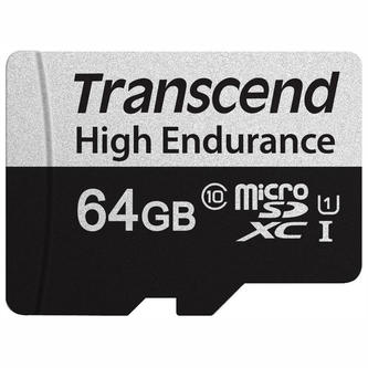   microSDXC 64  Transcend lass 10 UHS1 R100W45   (HIGH ENDURANCE)