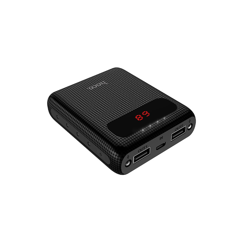 Внешний USB аккумулятор (PowerBank) Hoco B20 Mige 10000 mAh для портативной техники, белый, черный цвет
