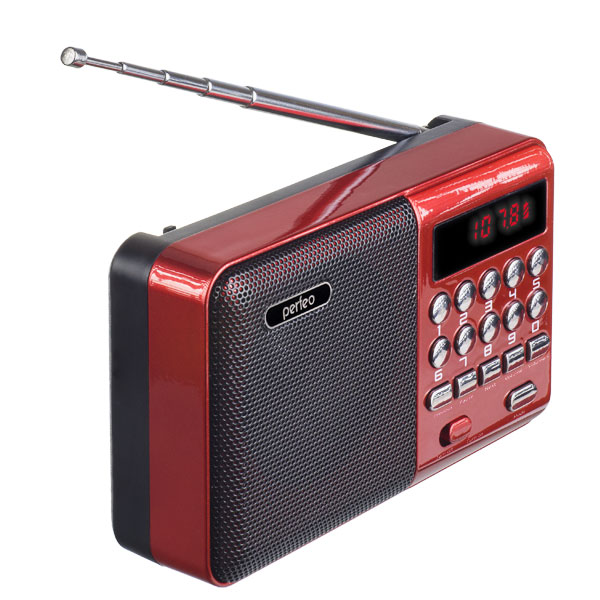 FM радиоприемник / MP3 плеер Perfeo ''PALM'' i90-BL красный FM радиоприемник / MP3 плеер Perfeo ''PALM'' i90-BL красный