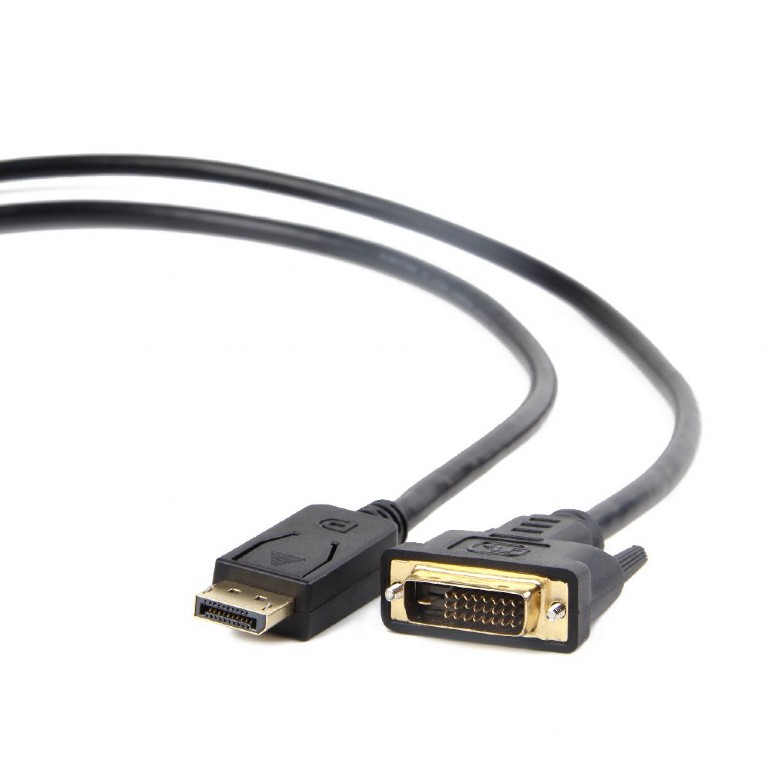 Кабель - адаптер, DisplayPort -> DVI-D 20M-19M - 1.8 метра, чёрный