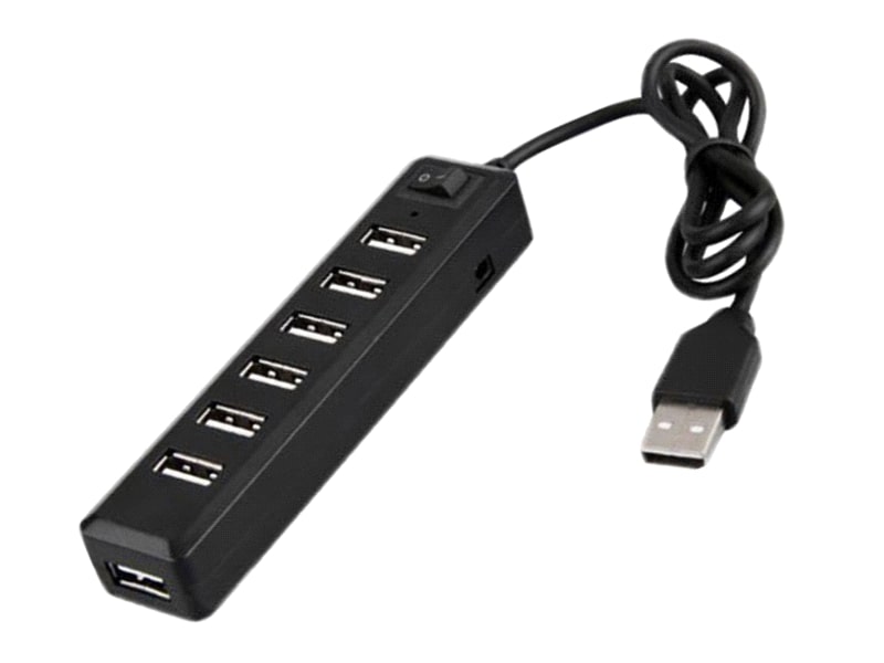 USB хаб (разветвитель) на 7 портов USB 2.0 ORIENT KE-720, кабель 0.7м