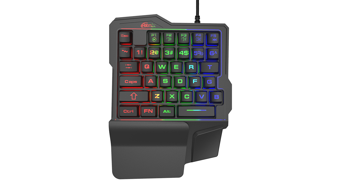 Клавиатура игровая mini со светодиодной подсветкой RITMIX RKB-209BL