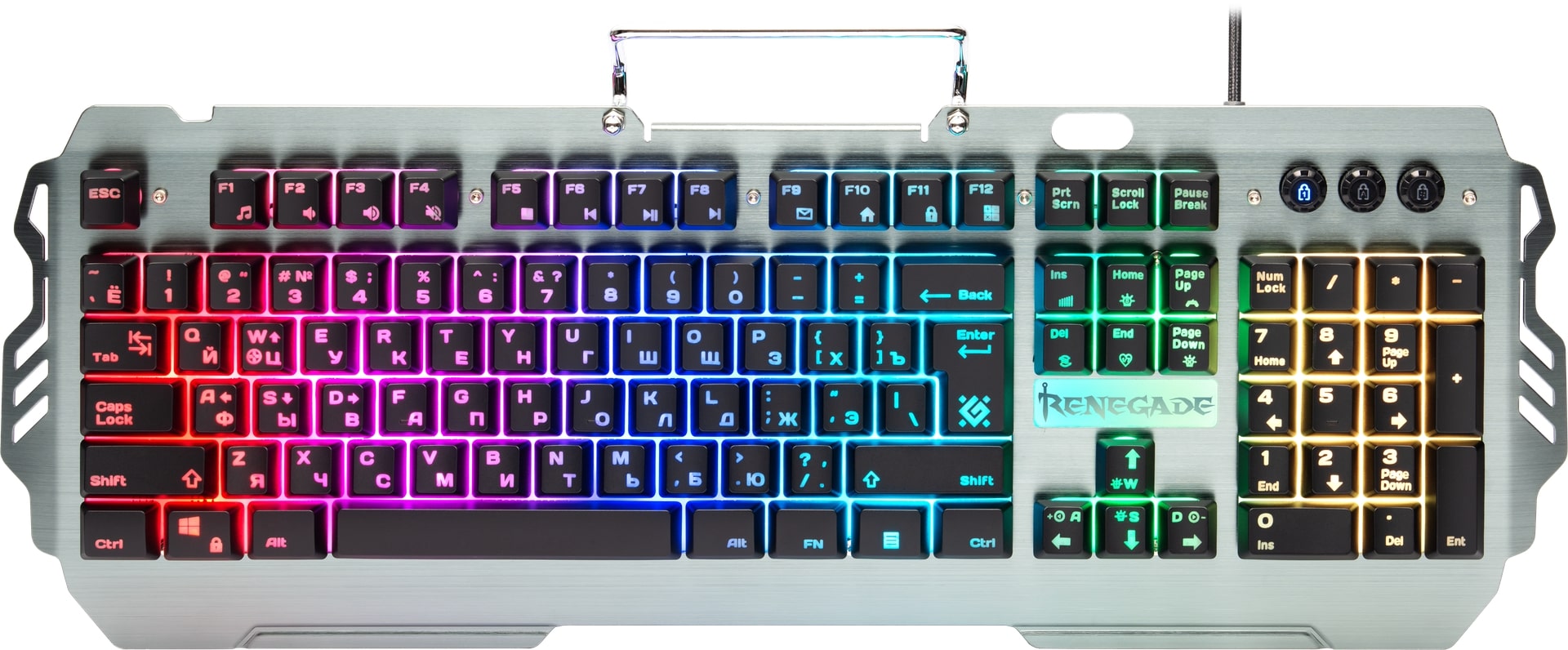 Клавиатура игровая проводная Defender Renegade GK-640DL RU,RGB подсветка, 9 режимов