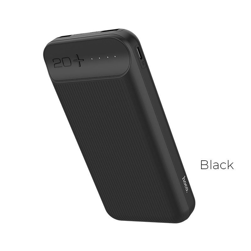 Внешний USB аккумулятор (PowerBank) Hoco J52A New Joy 20000 mAh для портативной техники, белый, черный цвет