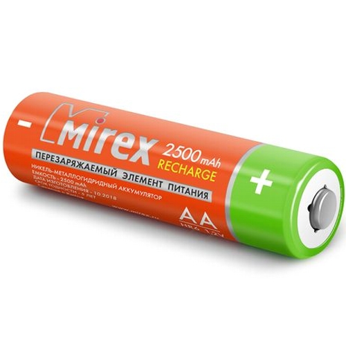 Аккумулятор HR06 (АА) 2500 mAh, 1.2В Ni-MH MIREX Аккумулятор HR06 (АА) 2500 mAh, 1.2В Ni-MH MIREX
