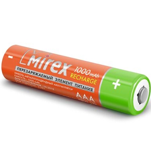 Аккумулятор HR03 (AAA) 1000 mAh, 1.2В Ni-MH MIREX Аккумулятор HR03 (AAA) 1000 mAh, 1.2В Ni-MH MIREX