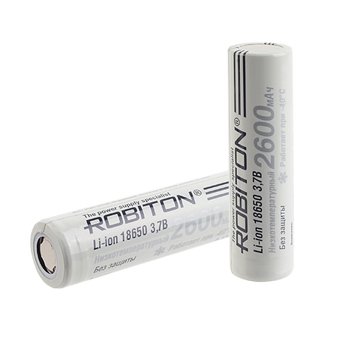 Аккумулятор Li-Ion 18650 3.7В 2600 mAh ROBITON INR низкотемпературный Аккумулятор Li-Ion 18650 3.7В 2600 mAh ROBITON INR низкотемпературный