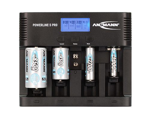 Зарядное устройство ANSMANN PowerLine 5 Pro (1-4 AAA/AA/C/D) + 1 ''Крона'' Зарядное устройство ANSMANN PowerLine 5 Pro (1-4 AAA/AA/C/D) + 1 ''Крона''