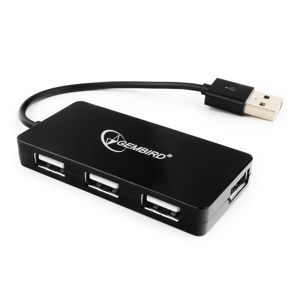 USB2.0 хаб разветвитель-концентратор 4 порта Gembird UHB-U2P4-03 , кабель 0,15 м