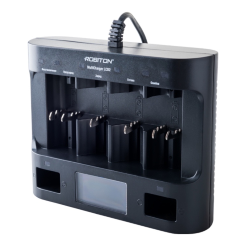 Зарядное устройство ROBITON MultiCharger LCD2 (1-6 AA/AAA 1-4 C/D 1-2 ''Крона'') Зарядное устройство ROBITON MultiCharger LCD2 (1-6 AA/AAA 1-4 C/D 1-2 ''Крона'')