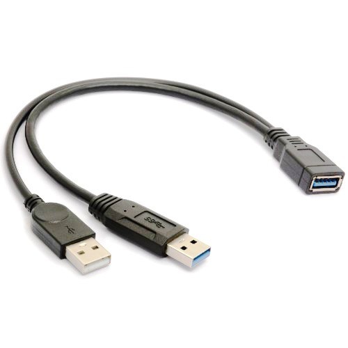 Кабель-удлинитель USB 3.0 , 0.3 м с дополнительным питанием (Y-кабель)