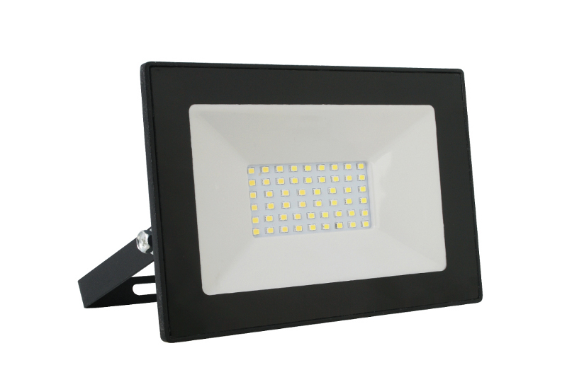 Светодиодный прожектор Ultraflash LFL-1001 C02 черный (LED SMD прожектор, 10 Вт, 230В, 6500К, 630 Лм)