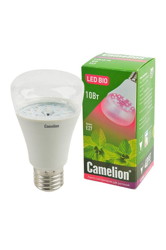 Лампа светодиодная CAMELION E27 10W, биколор, для растений