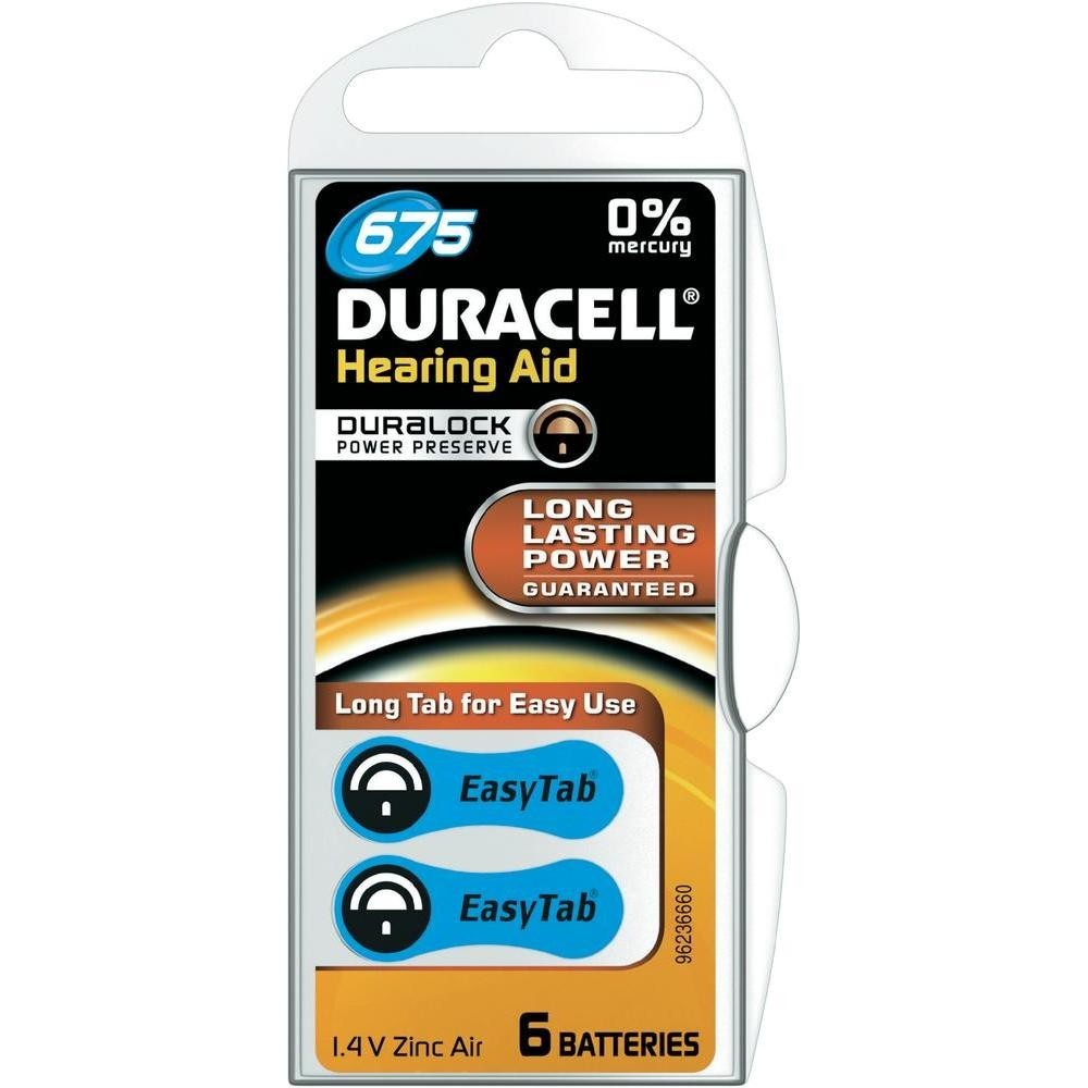  -     ZA675 (PR44), DURACELL ,  6 