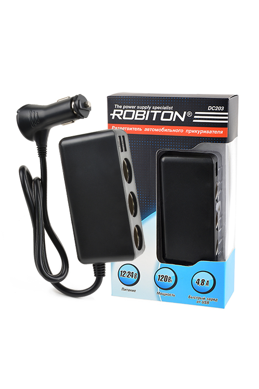    3  + 2 USB 2.4A, ROBITON DC203