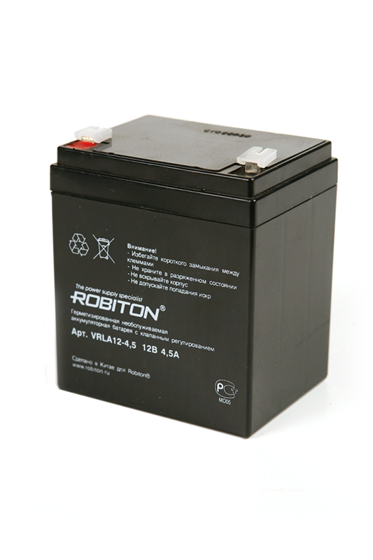 Аккумулятор свинцово-кислотный ROBITON VRLA12-4.5 , 12В 4.5 Aч