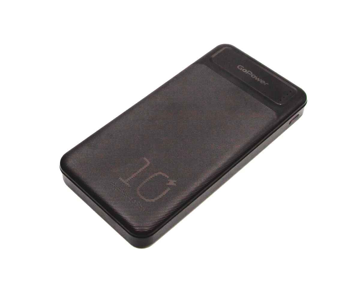 Внешний USB аккумулятор (PowerBank) GoPower ''MyPower Pro'' 10000 mAh  для портативной техники, черный цвет