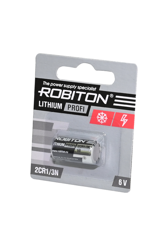 ��������� �������� 2CR1/3N, 6�, � ������� ��������� (D12 L22 ��) ROBITON LITHIUM PROFI