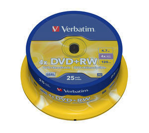 DVD+RW  4 VERBATIM 4.7 