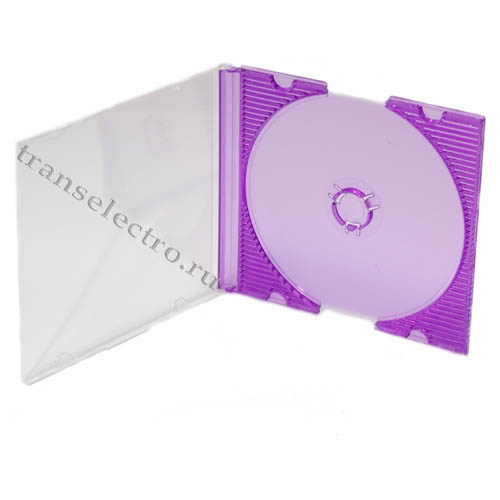 Коробка для мини-диска тонкая фиолетовая(SlimBox)