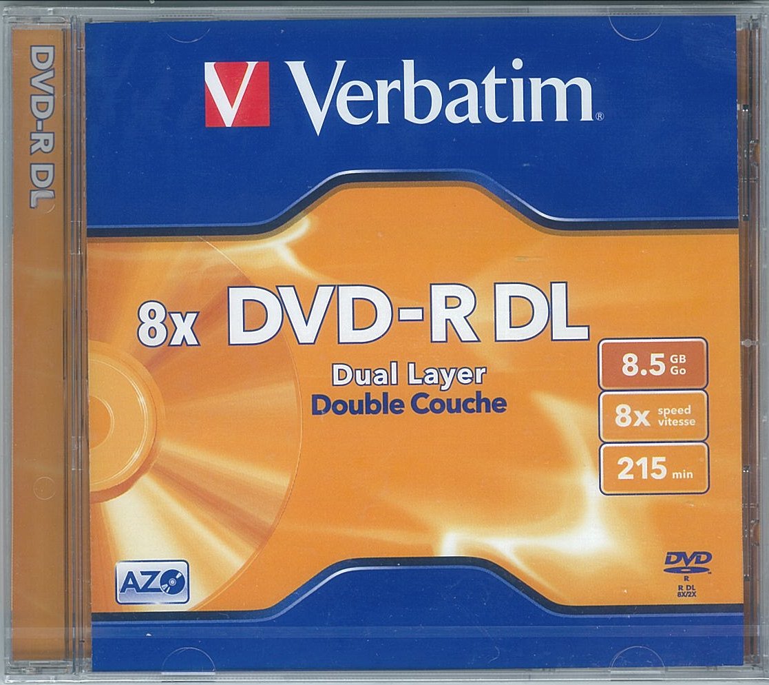 DVD-R диск двухслойный 8х Verbatim 8.5 Гб, коробка DVD-R диск двухслойный 8х Verbatim 8.5 Гб, коробка