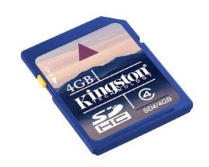 Карта памяти SDHC / Secure Digital High Capacity 4 Гб Kingston Сlass 4 Карта памяти SDHC / Secure Digital High Capacity 4 Гб Kingston Сlass 4
