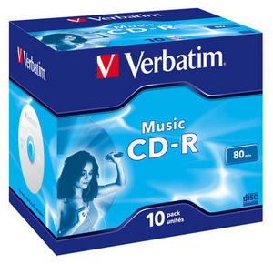 CD-R диск Verbatim 80 мин,''Audio'' Live It в коробке