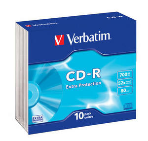 CD-R  Verbatim 52x 700  / 80 , SlimBox