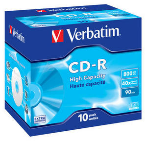 CD-R диск Verbatim  800 Мб 90 мин, 40x  в коробке