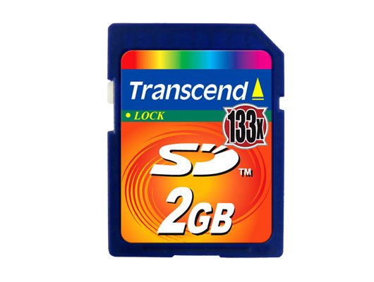 Карта памяти SD / Secure Digital 2 Гб Transcend 133х