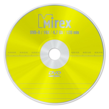 DVD-R диск 16х  MIREX 4.7 Гб SlimBox