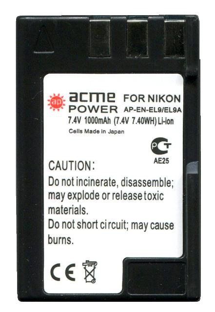 Аккумулятор NIKON EN-EL19 (AcmePower) Аккумулятор NIKON EN-EL19 (AcmePower)
