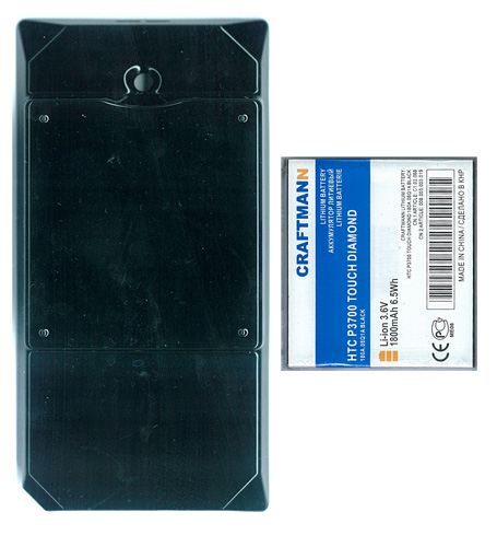 Аккумулятор для HTC P3700 (TOUCH DIAMOND) увеличенной емкости [DIAM 160++], 1800 mAh  CRAFTMANN