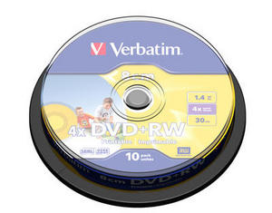 DVD+RW /mini (8 )   VERBATIM printable 1.4 Gb CakeBox