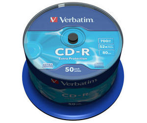 CD-R диск Verbatim 52x 700 Мб / 80 мин, CakeBox 50/100