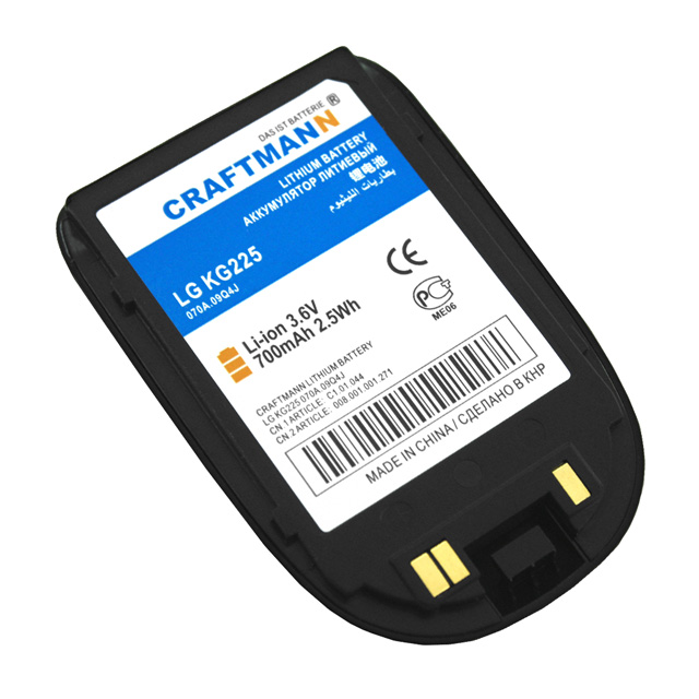 Аккумулятор совместимый для LG KG225 700 mAh CRAFTMANN Аккумулятор совместимый для LG KG225 700 mAh CRAFTMANN